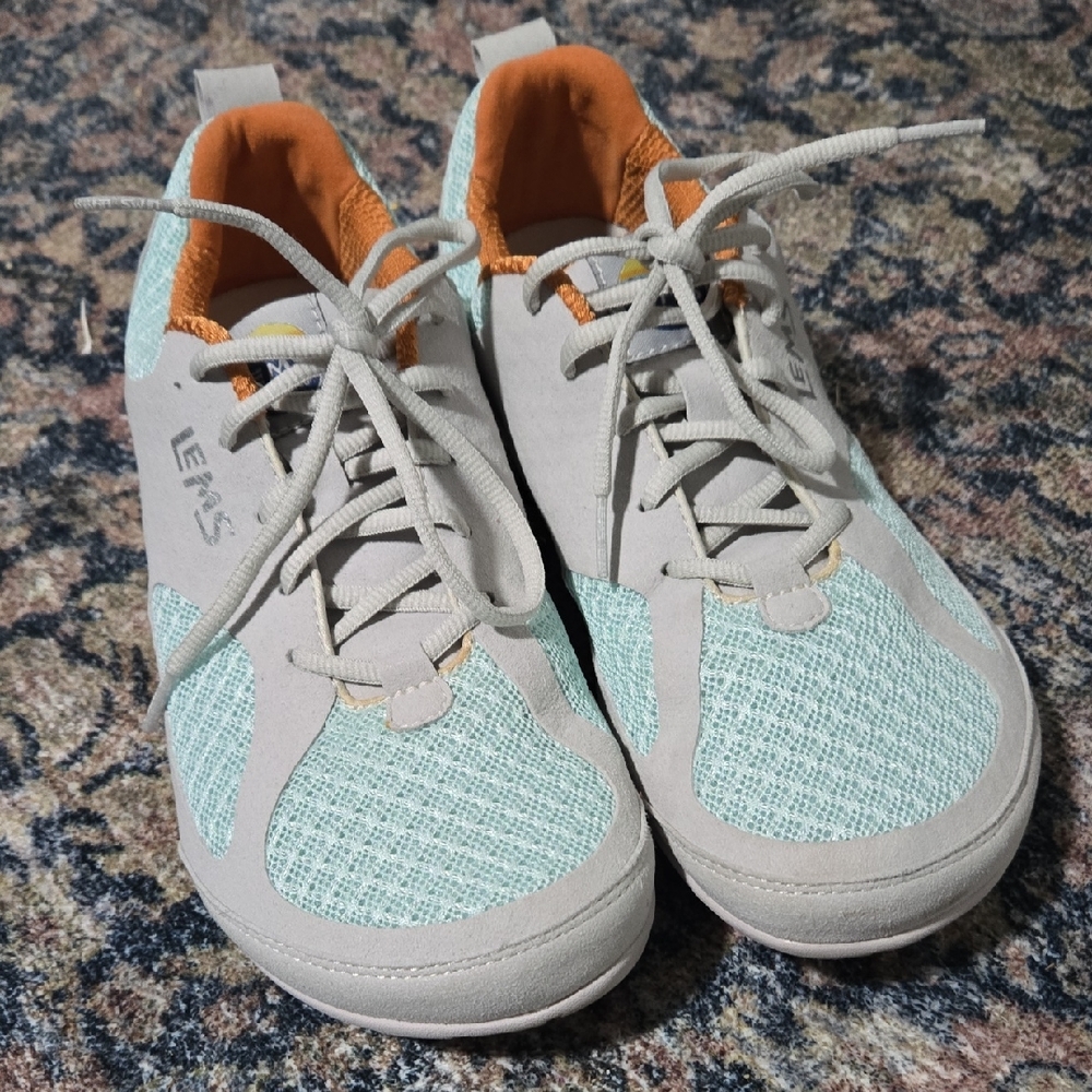LEMS Women's Athletic Shoes - Mint and Cream